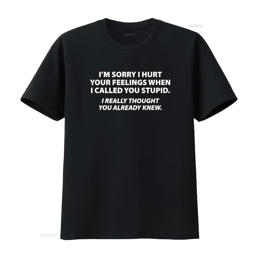 Du Dummer Ich Dachte Wusste Humor Neuheit Sarkastisch Lustig T-Shirt vintage Gewaschen streetwear Grafik Stilvoll Lässig Weich Dehnbar