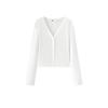 Semir Women's Short Slim-Fit Lace V-Neck Knitted Cardigan