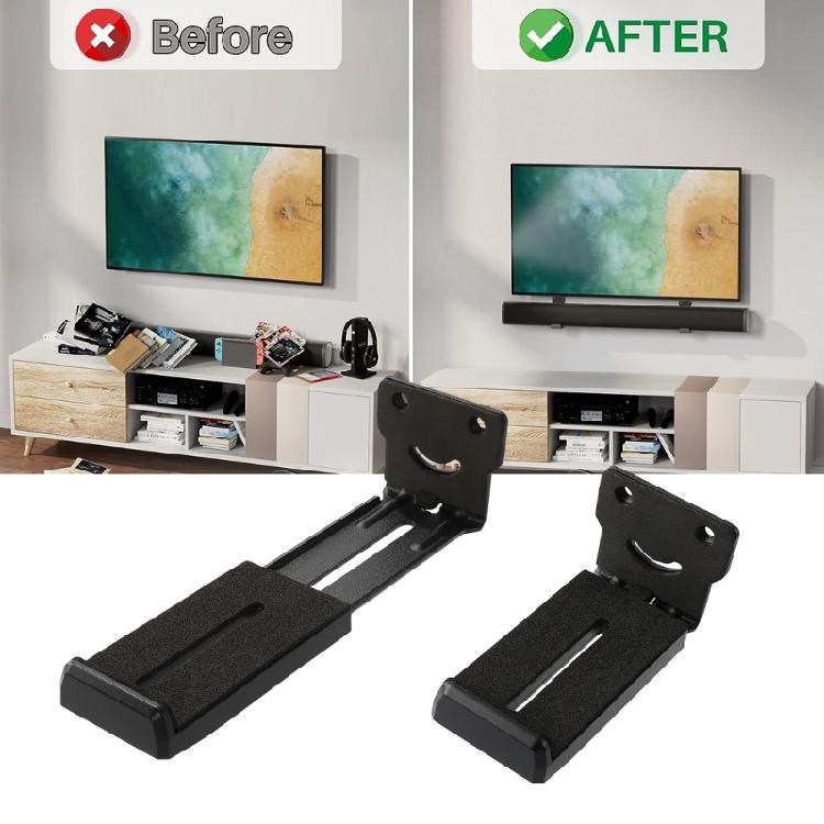 Universal Metal Soundbar Mount With Wide Compatibility Ranges From 10.4cm To 18.5cm For Clean Setups