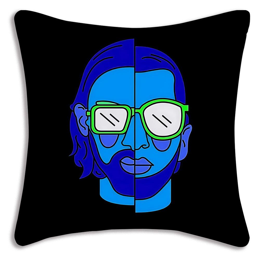 French rapper PNL Pillow Covers Cartoon Sofa Decorative Home Double-sided Printing Short Plush Cute Cushion Cover