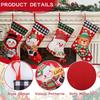 Set of 4 Christmas Decorations Stockings Snowman, Santa, Reindeer Socks Christmas Tree Decoration Items Gifts Hangings Stocking Set