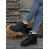 2025 New Fall/Winter Women's Warm Martin Boots Fleece Thickened Lace-up Platform Boots Shoes