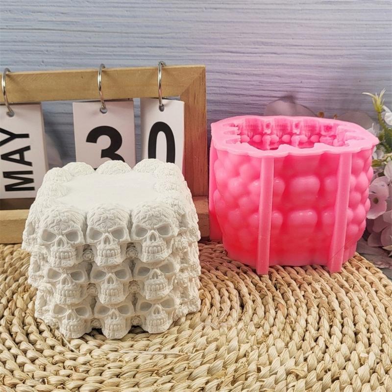Halloween Skull Silicone Molds Silicone Concrete Cement Mould for Epoxy Resin, Plaster Decoration, Halloween Present