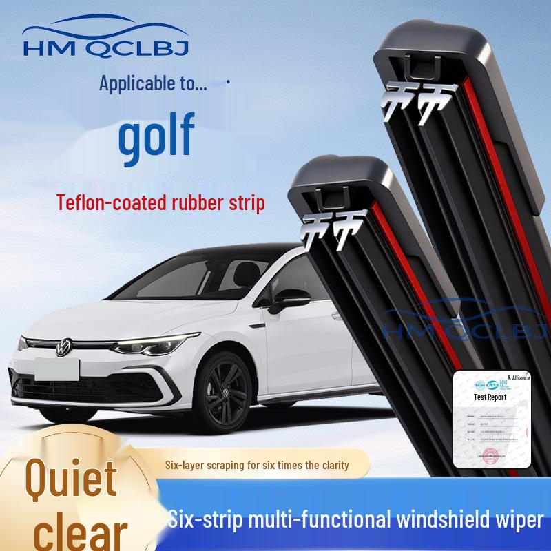 Universal Frameless Double Blade Wiper for Golf - 6-Layer Multifunctional Design