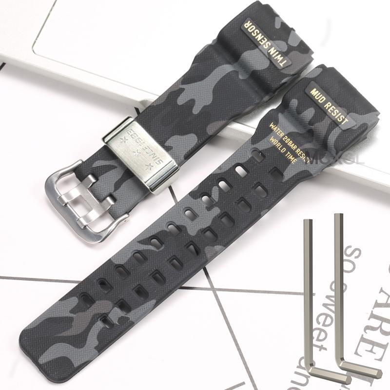 Natural Resin Replacement Watch Strap Suitable for Casio G-Shock Master G Mudmaster GG-1000 GWG-100 GSG-100 Sport Watch Bracelet