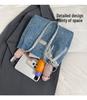 Pearl Bow Diamond Denim Tote: Stylish Summer Shoulder Bag with Large Capacity