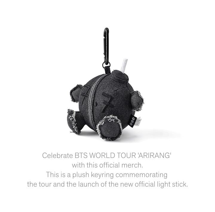 Official BTS WORLD TOUR 'ARIRANG' ARMY BOMB Plush Keyring - Cute Tour Accessory
