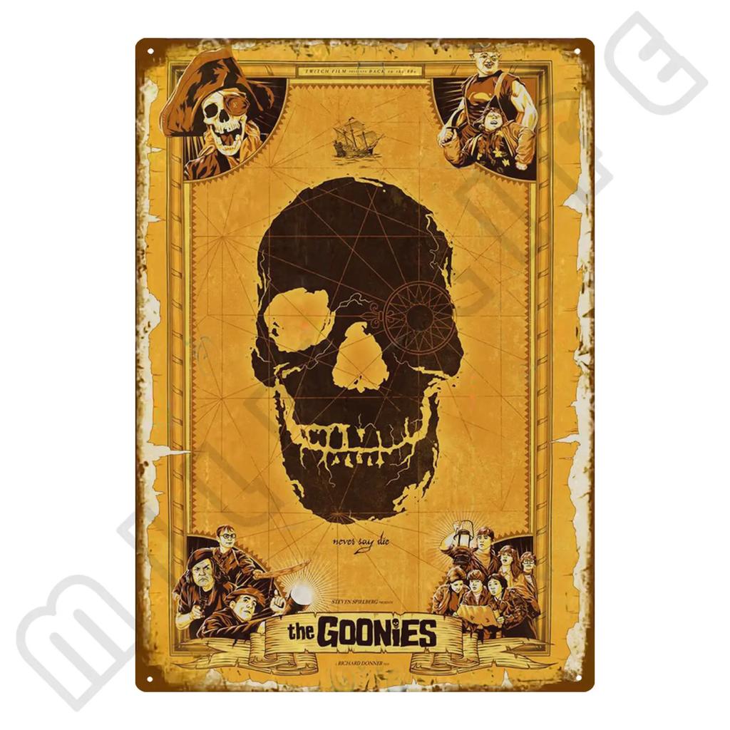 Klassischer Film GOONIES Kinoposter Blechschild für Zuhause Bauernhaus Café Küche Badezimmer Toilette Wohnzimmer Wanddekoration