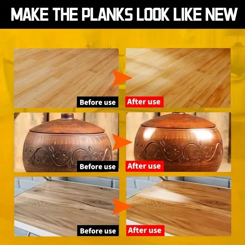 Möbel- und Bodenholzwachsöl-Bodenpolitur|Schnelle Anwendung mit Schwamm-Poliercreme|Stellt Feuchtigkeit wieder her und schützt sie