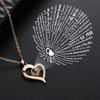 YouBella Jewellery 18k Rose Gold Plated I Love You In 100 Languages Heart Necklace Jewellery for Women and Girls