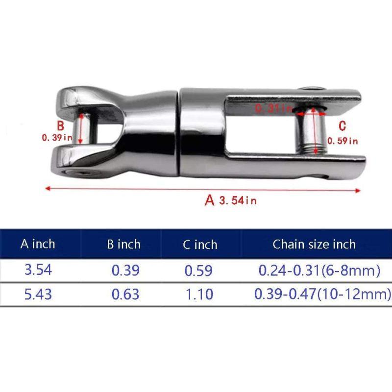 

Сверхпрочный поворотный соединитель для якоря из нержавеющей стали 316 (1/4 -5/16 3/8 -1/2 ) 6-8