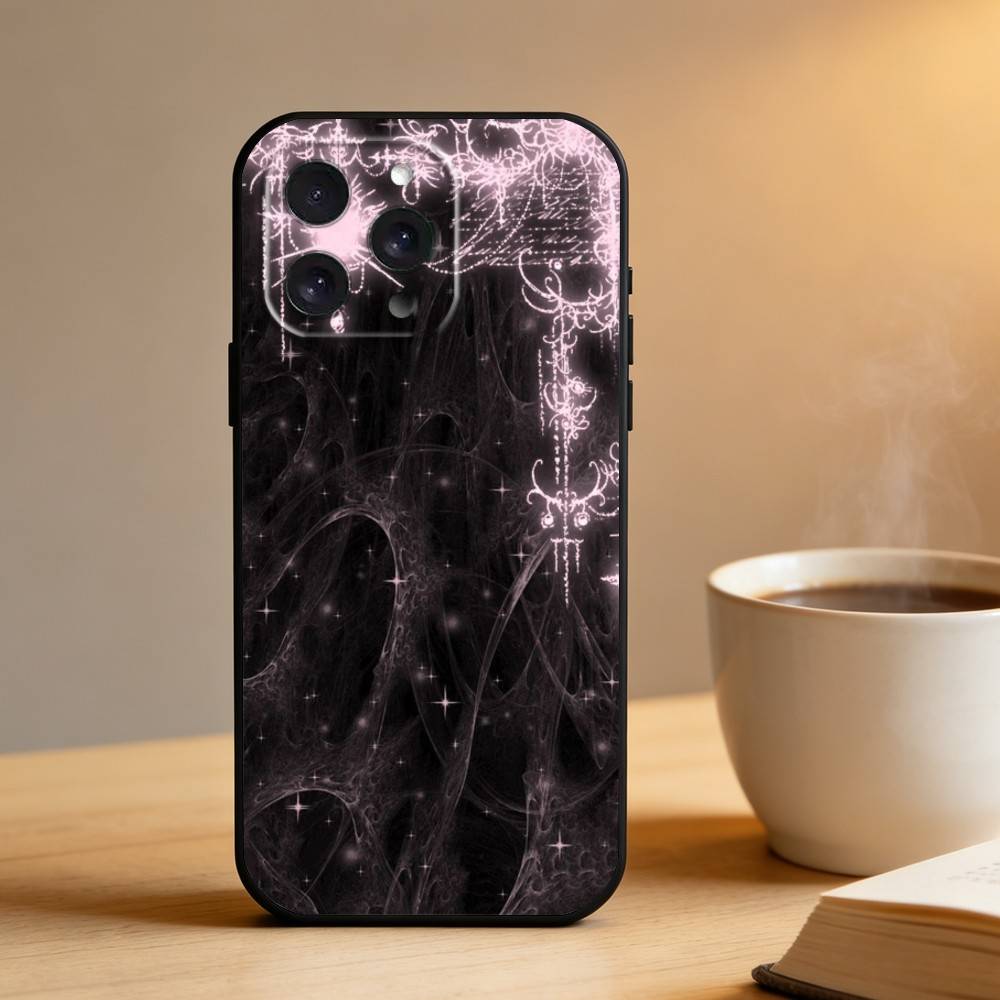 Gothic Coquette Cyber Sigilism  Phone Case For iPhone 16,15,14,13,12,17,Pro Max,Plus Silicone Black Case