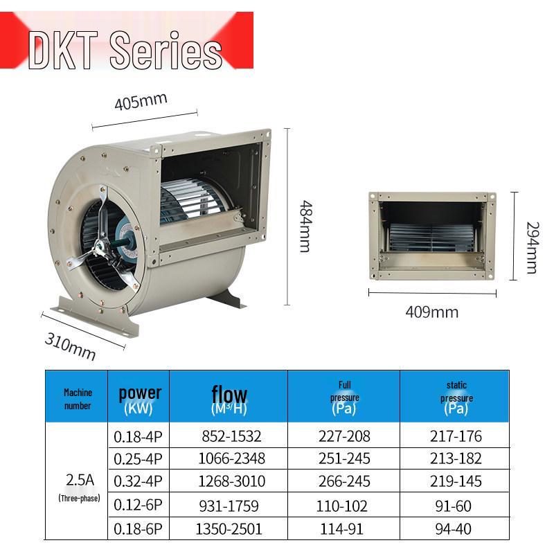 Jiuzhou Puhui DKT External Rotor Centrifugal Fan with Three-Speed Adjustable Multi-Blade for Air Conditioner Purification