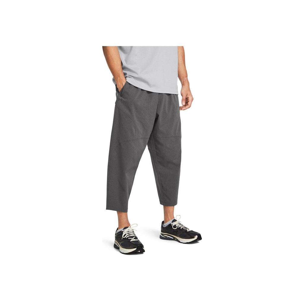 Under Armour Armour Slim Fit Cropped Pants with Elastic Drawstring Men Bottoms Grey 1383030-025