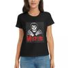 Dames T-shirt Misfits Schedel Zomer Korte Mouw T-shirts Ronde Hals Katoenen T-shirts Kleding Tops Streetwear