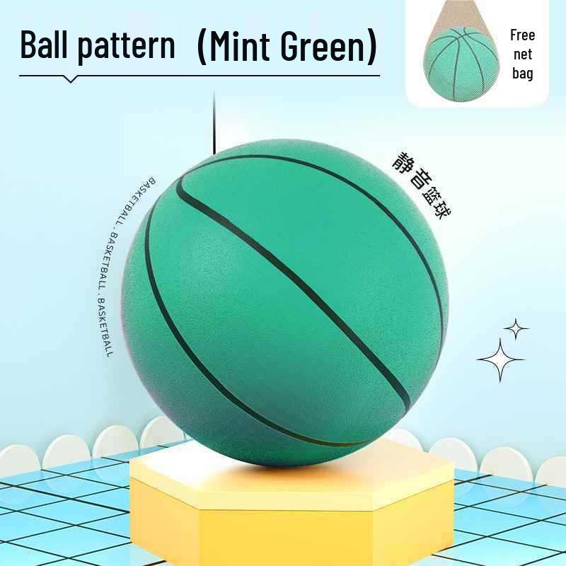Kids' Silent PU Basketball - Elastic Indoor Leather Ball Toy