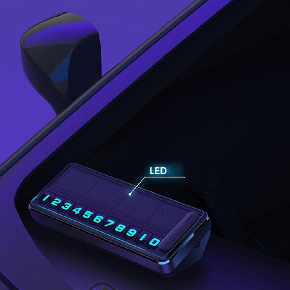 Hidden Number Parking Plate Hidden Car Number Plate No Fading Privacy Protection Solar Energy Automatic Lighting