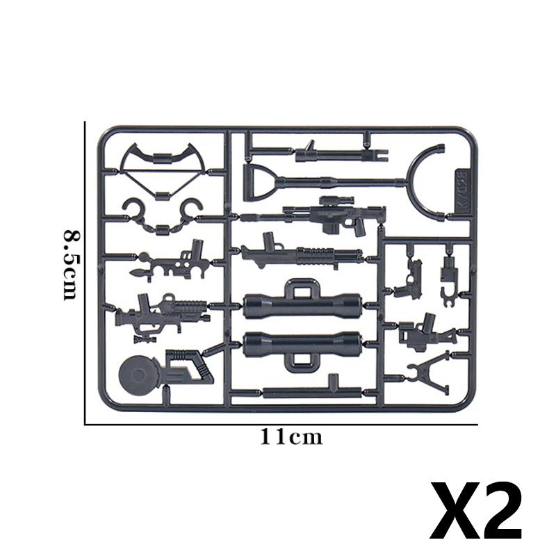Military Waffen Pack Accessory Building Block Assassin Figure Waffen Accessories Dart Blade Sword Knife Soldier Guns Bricks Toys