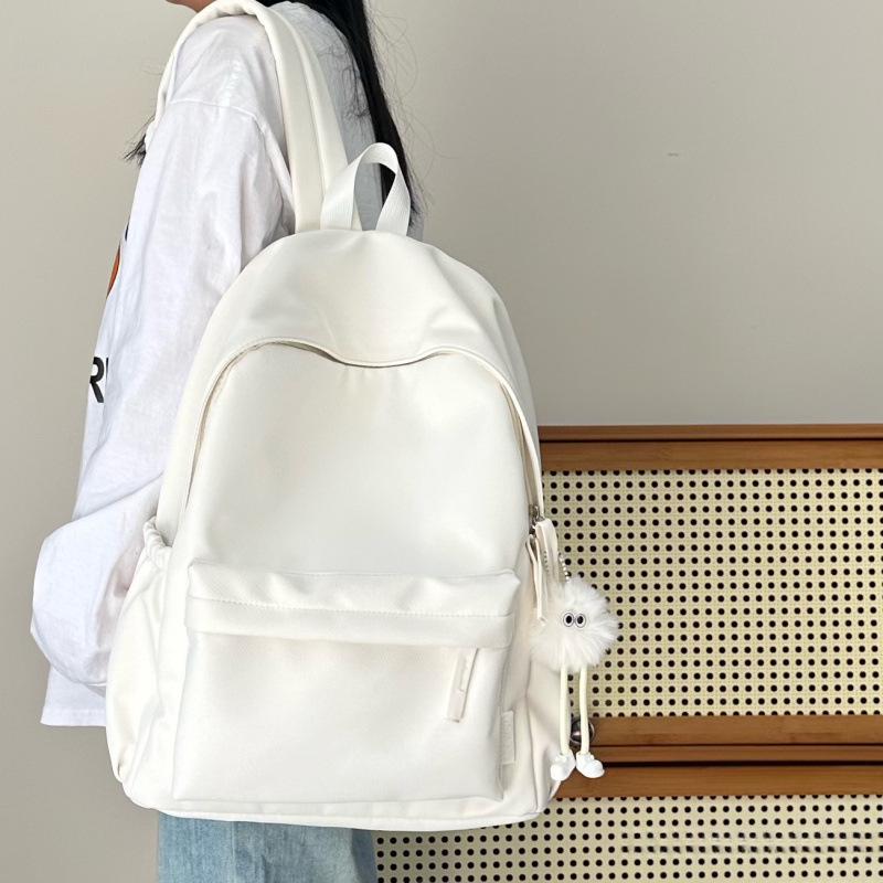 Stylish Solid Color Backpack for Junior High Girls & College Students