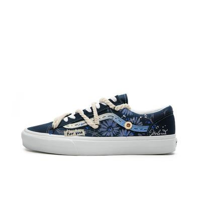 Estilo 36 Tela Resistente a la Abrasión Resistente a la Abrasión Zapatillas de Skate de Caña Baja Unisex Azul VN0A3DZ3RFL(Equipo 613-)