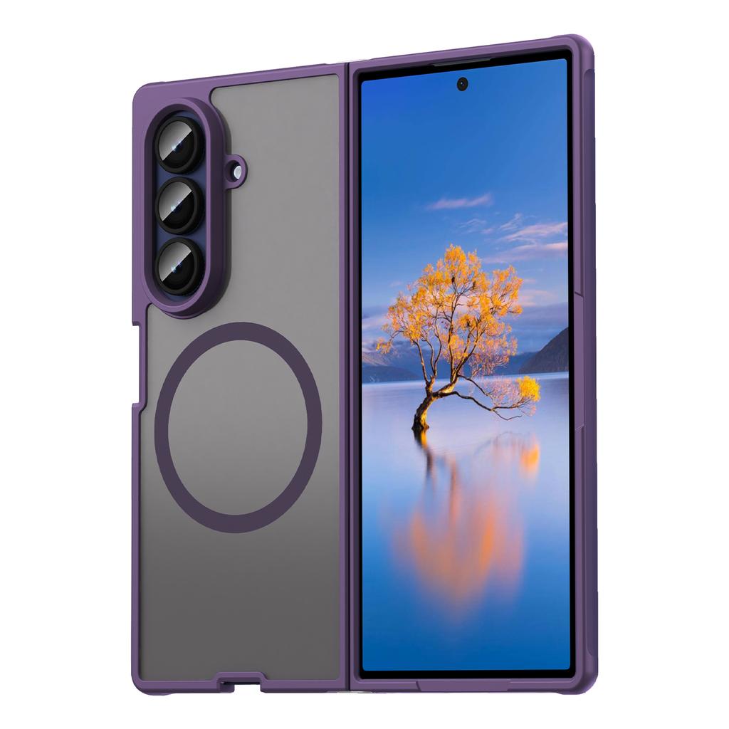 For Samsung Galaxy Z Fold 7 Shockproof Skin feel Matte Translucent Magnetic Case For Samsung Galaxy Z Fold7 Magsafe Cover Funda