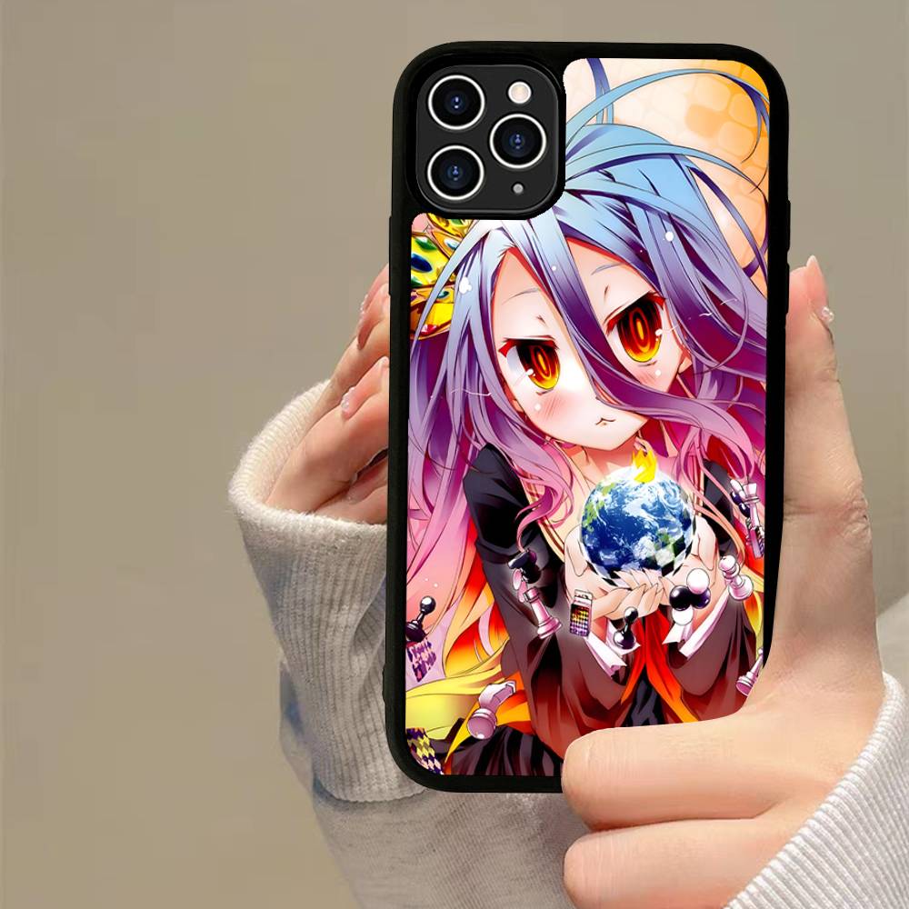 N-No Game No life Phone Case Silicone PC+TPU For For iPhone  11 12 13 14 15 16 Plus Pro Max Cover