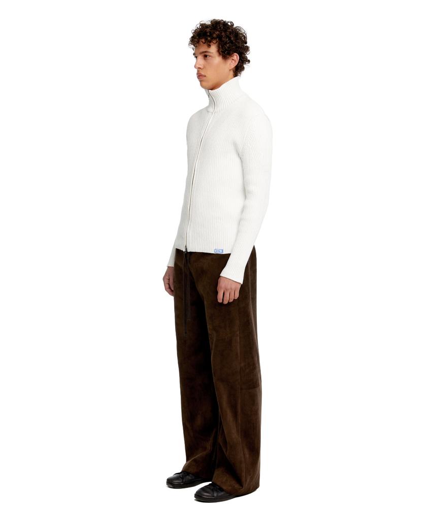ERA Men Slim-Fit Zip-Up Sweater - White