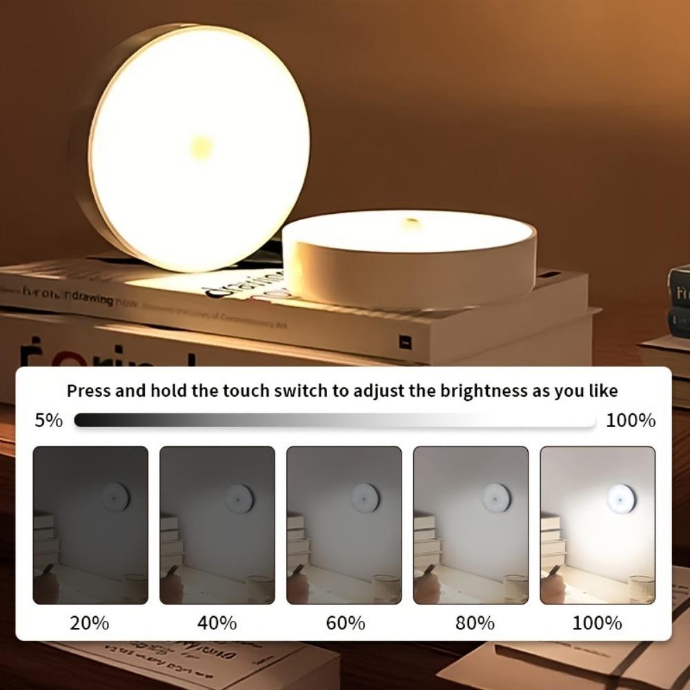 Lámpara LED Inteligente Con Sensor De Cuerpo Humano Night Light USB Succión Magnética Inalámbrica  Lámpara Para Armario