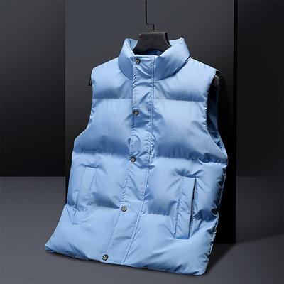 Empty Version Plus Cotton Vest Autumn and Winter Men's Stand-up Collar Large Size Vest Vest Vest Solid Color Couple Jacket Horse Clip Women