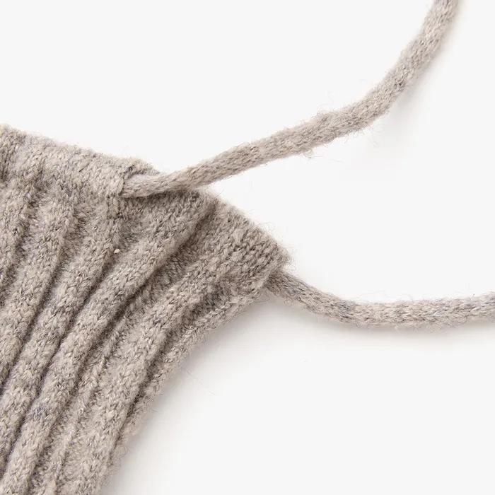 Drawstring Leg Warmer - Oatmeal