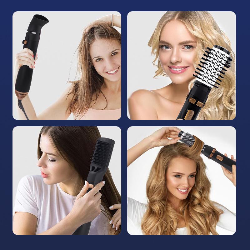 4-in-1 Automatic Rotating Hot Air Comb: Multi-Functional Curl and Straight Hair Dryer with Big Waves