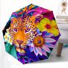 1pc Leopard Print Automatic Open/close Folding Umbrella, Compact Portable Travel Umbrella, Perfect Birthday/Christmas, Cute Umbrella, Durabl