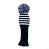 1 Piece White Knit Stripes Golf Club Head Cover Set Kopfbedeckung Hybrid Wood