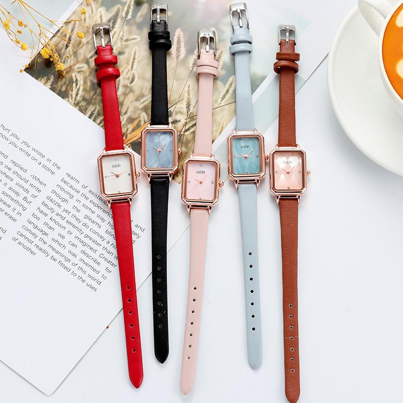 Women'S Watch Fashion High Value Small Square Watch Women'S High Sense Belt Quartz Watch