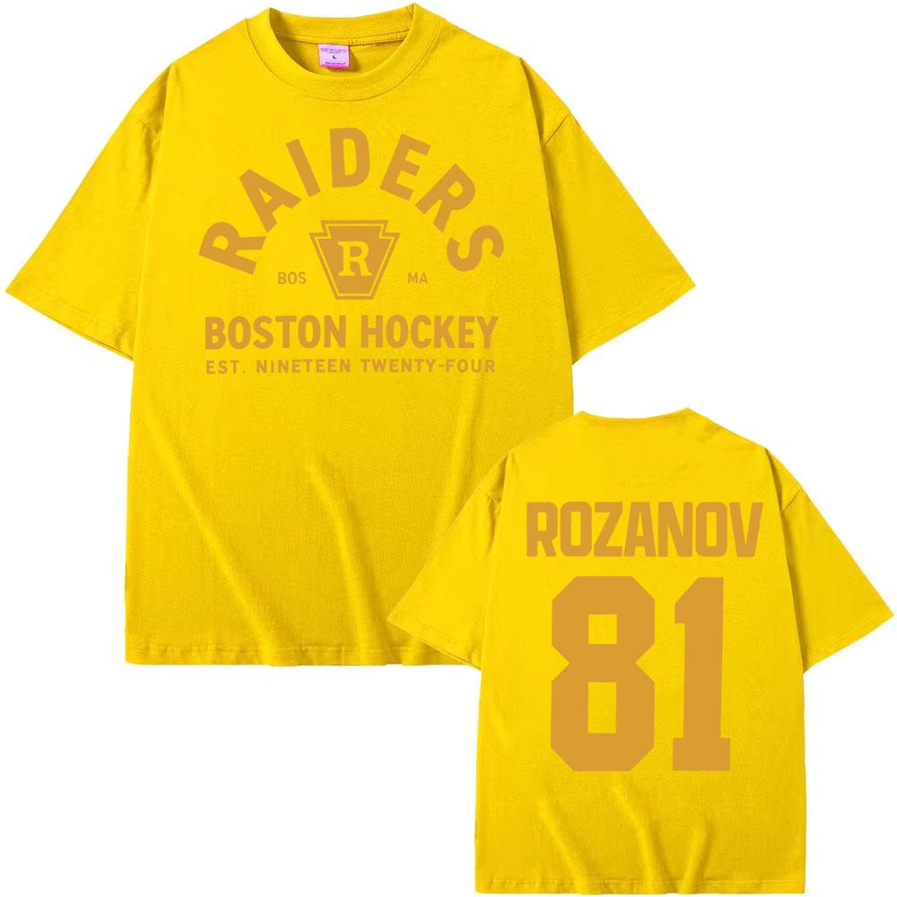 Ilya Rozanov 81Boston Raiders TV Heated Rivalry Inspired TShirts Men Women TShirt Tops Streetwear High Quality Summer T Shirt
