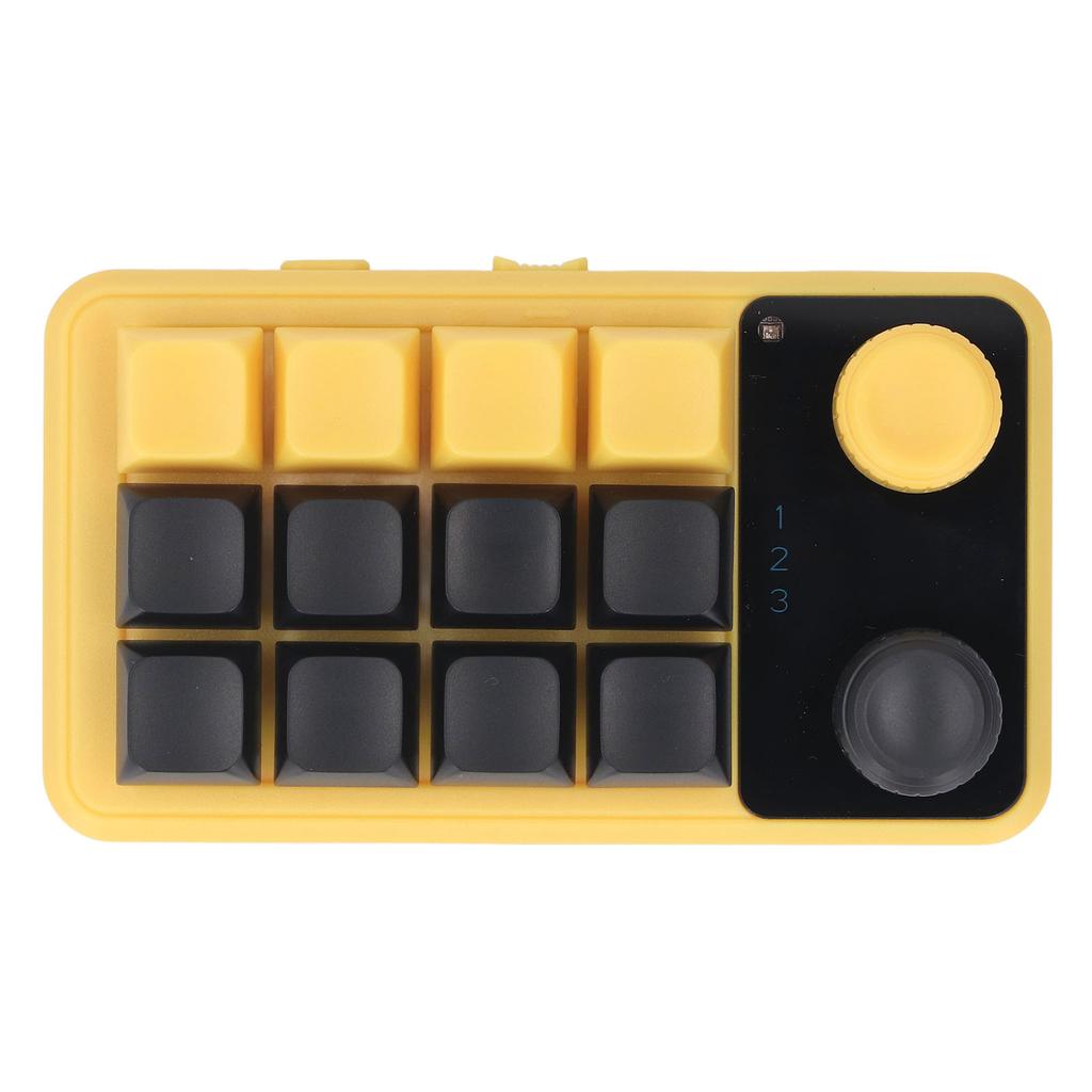 One Handed Programmable Mechanical Keyboard 12 Keys Dual Knob Red Switch RGB Programmable Keypad