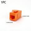 For RJ45 CAT6 Keystone Coupler Female To Female Insert Inline Coupler CAT6 Keystone Colorful Network Straight-through Connector