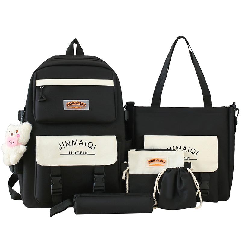 Children's Schoolbags Elementary School Girls Junior High School Students Five piece Backpack Middle School Students College Students Backpack