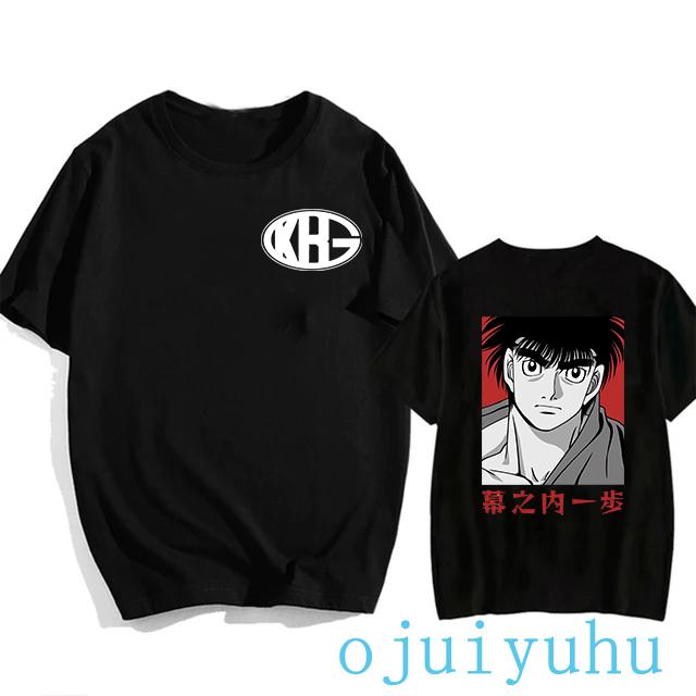 Hajime No Ippo Hip Hop EU Size TShirt Anime Harajuku Tee Tops Men Women Makunouchi Takamura T-Shirt KGB Y2k Manga Tshirt Clothes
