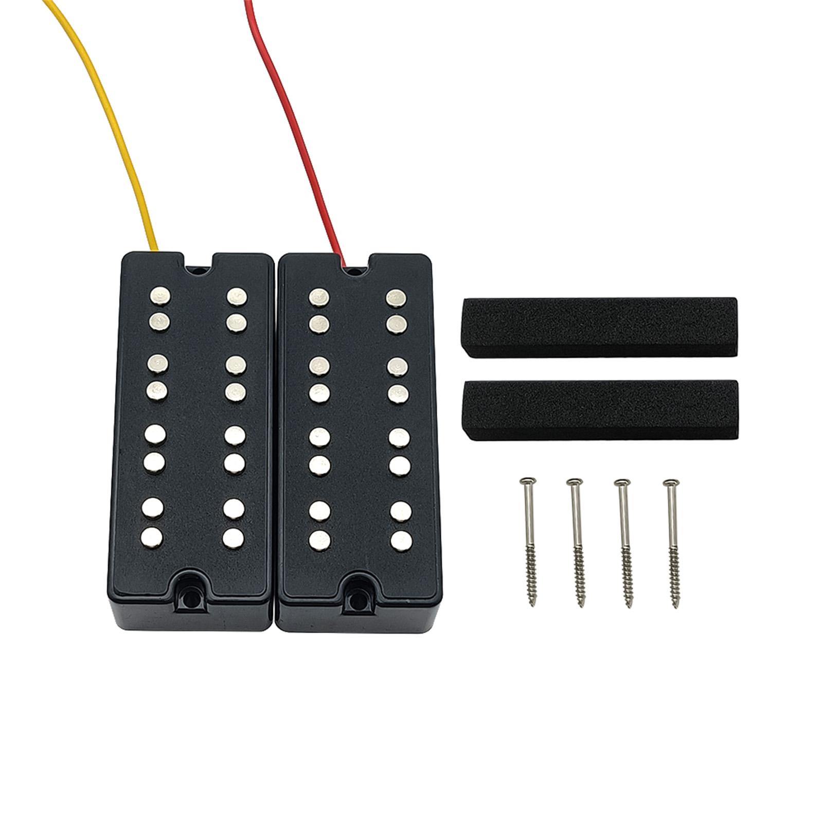 

Звукосниматели для 4-струнной бас-гитары, с двойным шумоподавлением, двухкатушечный звукосниматель для электробас-гитары, для грифа и бриджа, гитарные запчасти