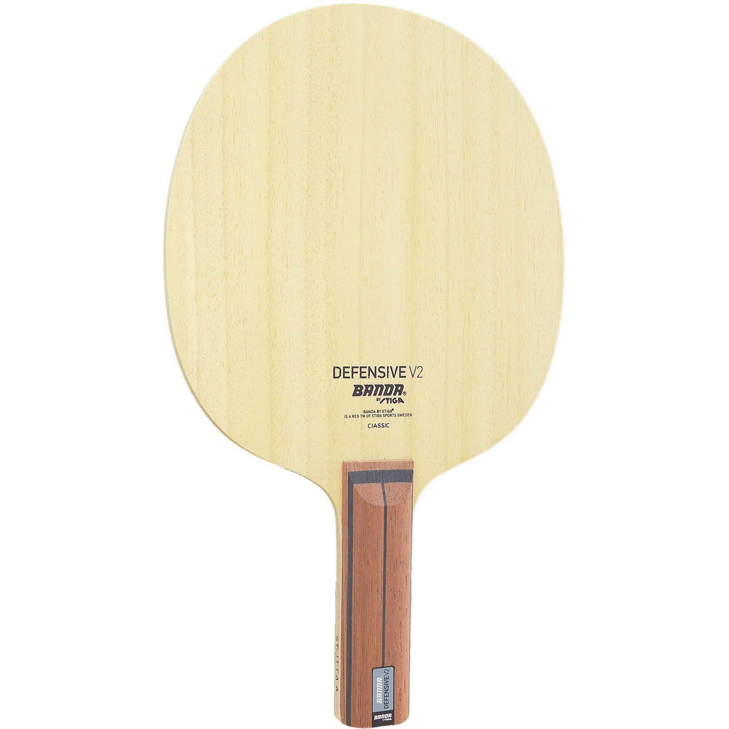 Used STIGA Table Tennis BANDA Defensive V2 STR Shakehand Racket Straight Defense Cutman Front Block Beginner Intermediate Club Activities Club Circle