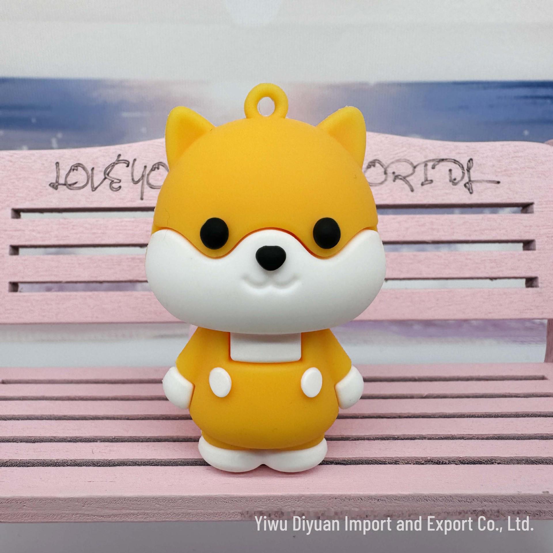 Милый 3D мультяшный щенок брелок и сумка подвеска - DIY мягкий кулон слепой подарок коробка