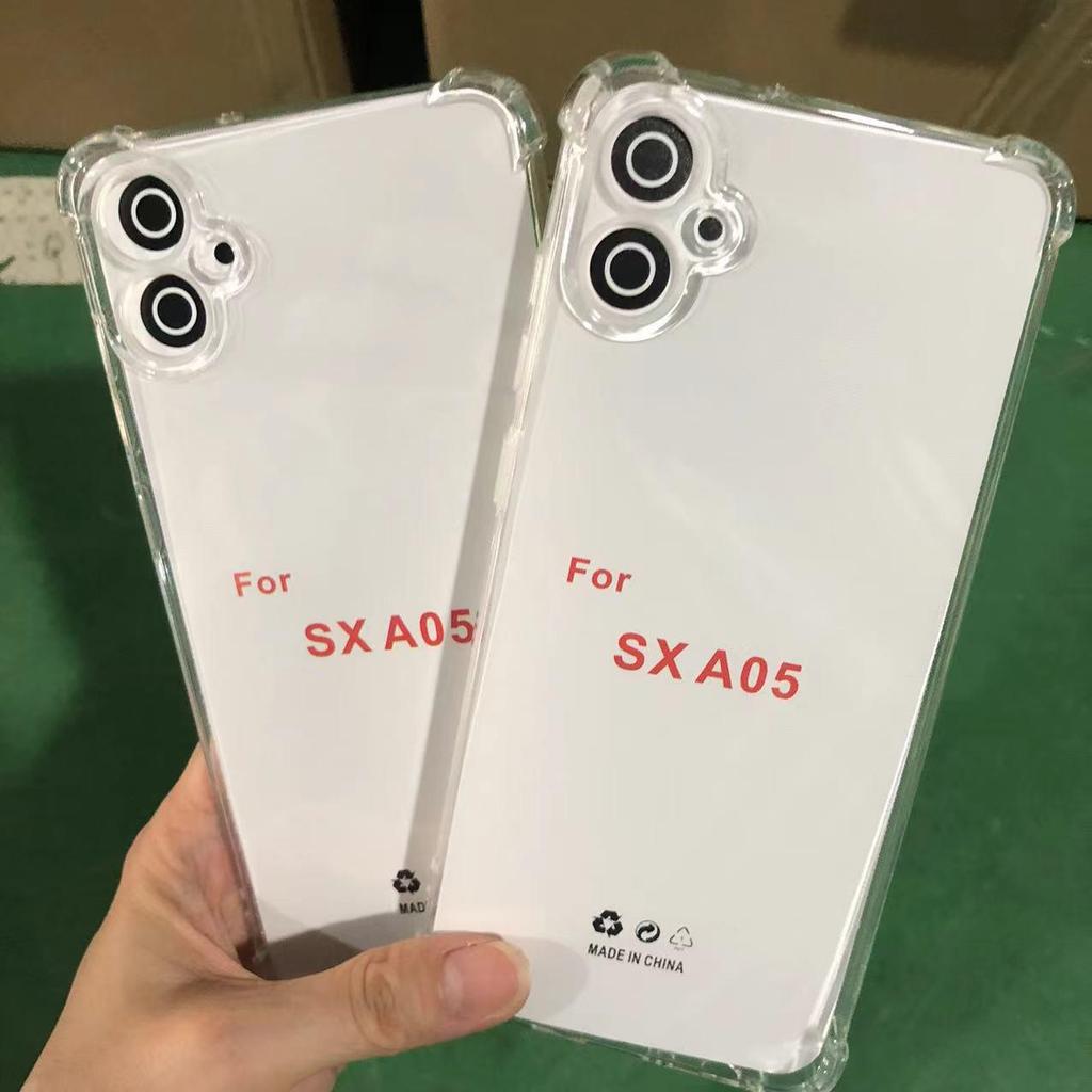 Samsung A05/A05S Priehľadný ochranný kryt s plnými airbagmi proti pádu