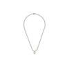 Gucci Double G Series Interlocking G Sphere Chain Glossy 925 Silver Enamel Necklace Women necklace Blue 753438-J8410-8136