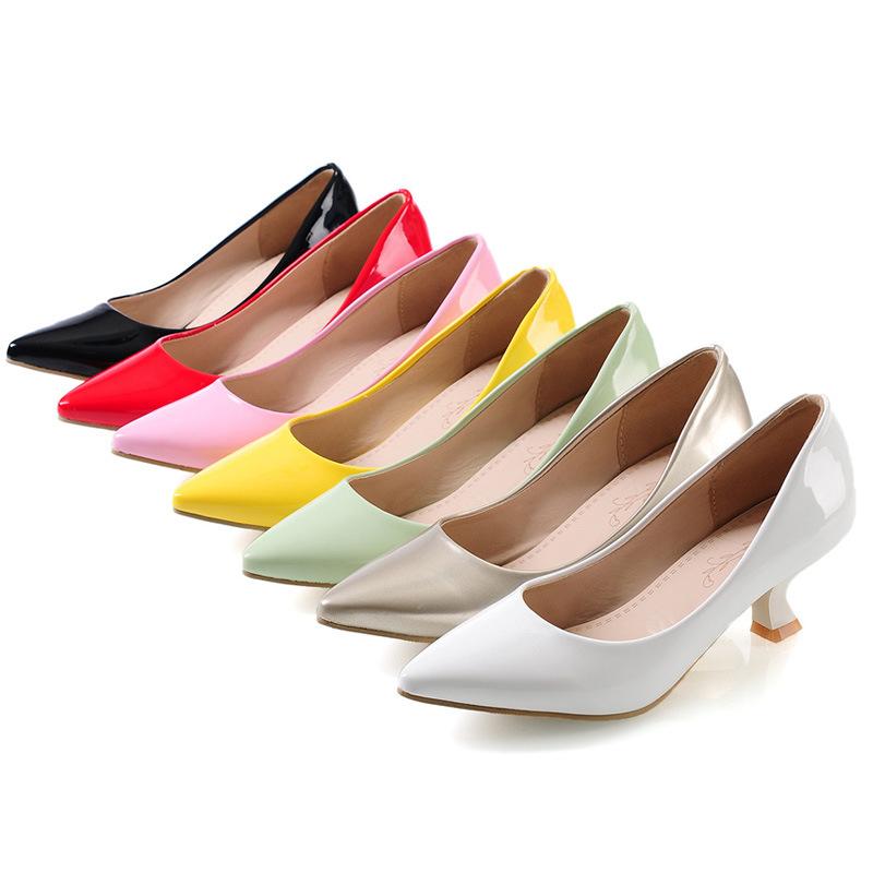 31 32 small size shoes simple commuter midheels spring and autumn