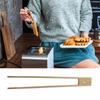 Anti-scalding Magnetic Bamboo Toast Tong Anti-slip BBQ Tong Multifunctional Food Clamp  Cooking