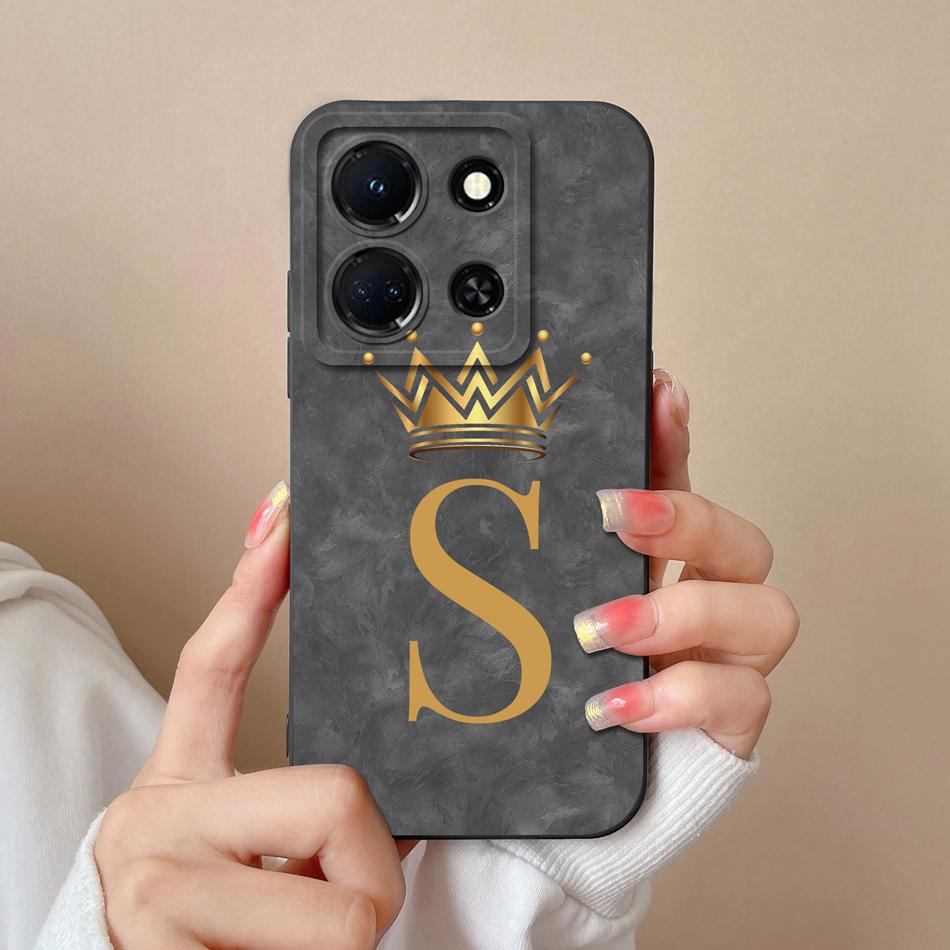 For Infinix Note 30 Pro 30i 30 VIP Phone Case Cute Panda Letters Soft High Quality Liquid Silicone Shockproof Couple Back Covers