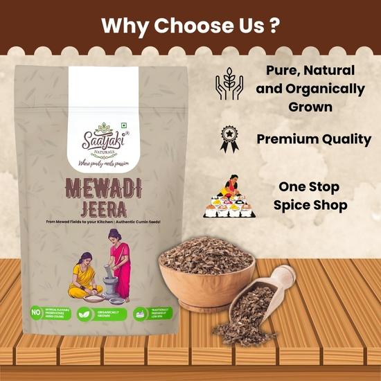 Saatyaki Naturals Organic Cumin Seeds -800gm | Pure & Natural Sabut Jeera/Jeerige/Zeera | Indian Whole Spice Essential for Cooking and Seasoning