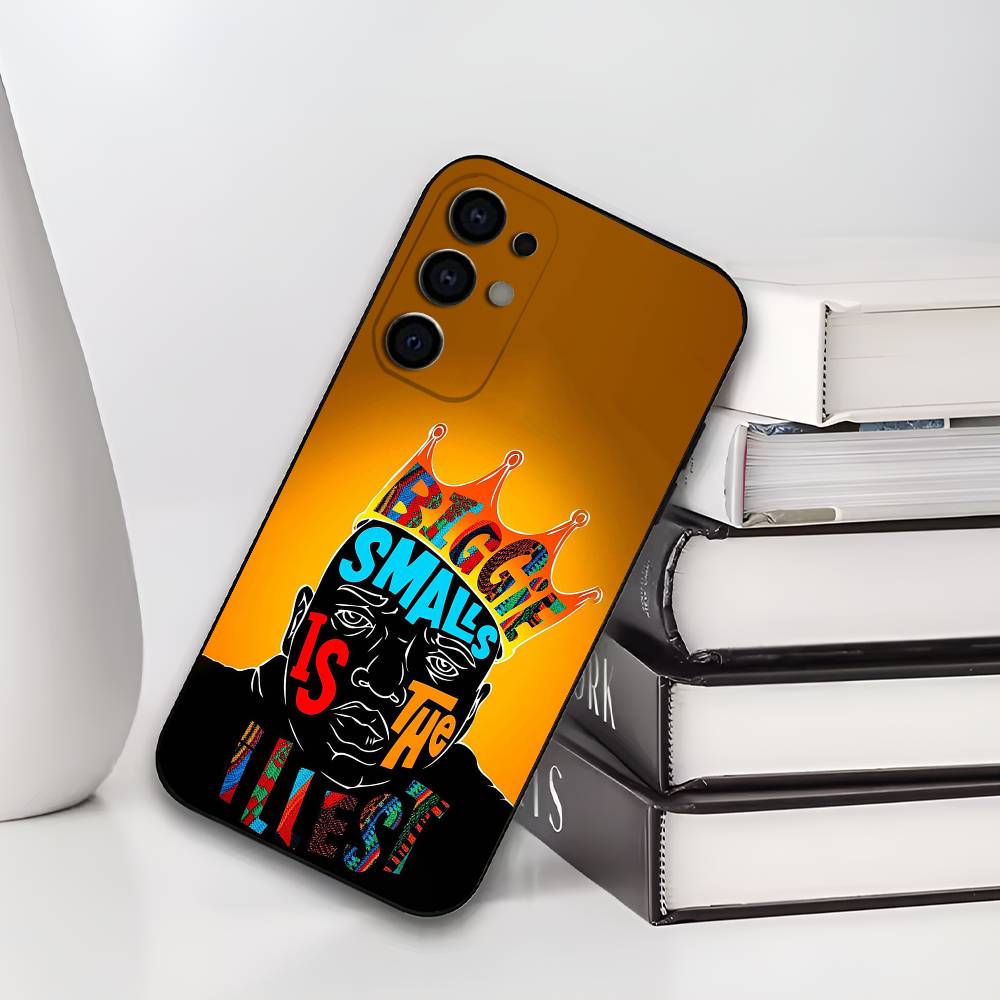 

B-Biggie Smalls Notorious B-BIG Art Phone Case For Samsung S25,S24,S21,S22,S23,S30,Ultra,S20,Plus,Soft Silicone Black Cover Samsung S235G
