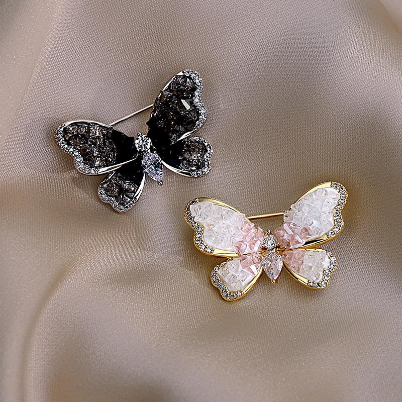 Schmetterling Blendschutz Brosche Hochwertiges und Elegantes Accessoire für Damen Korsagen Blendschutz Verschlussnadel